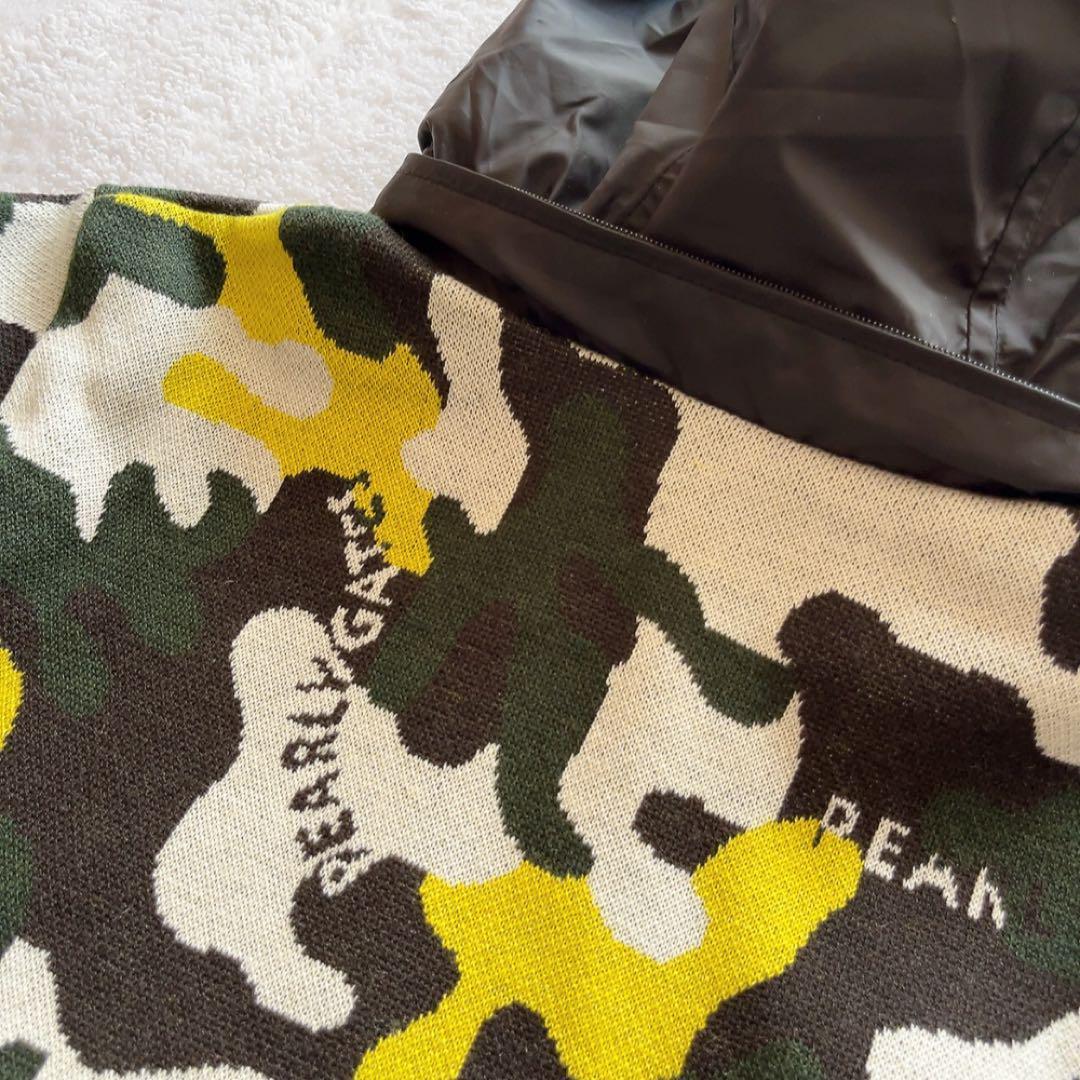 美品 パーリーゲイツ 2WAY ニットジャケット 裏地付 迷彩 カモ