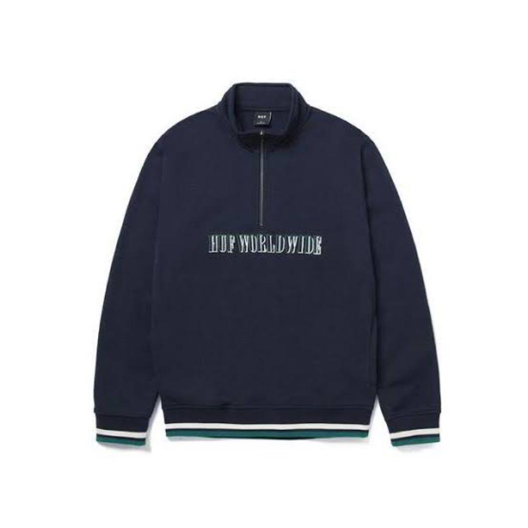 HUFハーフジップパーカー