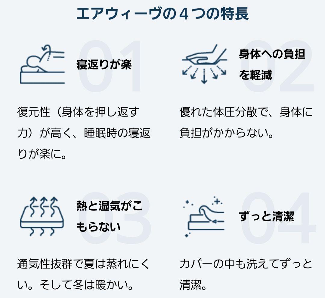 airweave 　エアウィーヴ　ポータブル　ミニ　マットレス　持ち運び