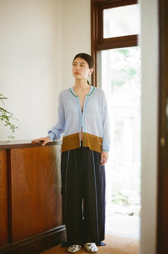 2025AW 新品 PAMM see-through zip tops blue