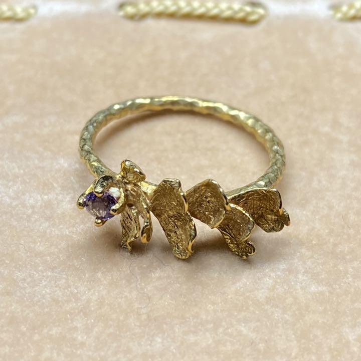 選ぶなら La リング』 l'Aube」『花びらモチーフ+アメジスト de Lueur アクセサリー