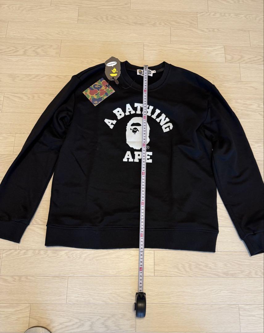 新品同様 A BATHING APE ブラック スウェット M