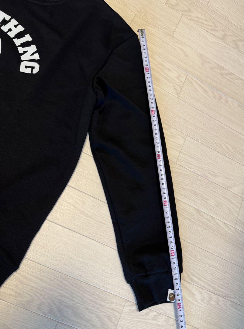 新品同様 A BATHING APE ブラック スウェット M