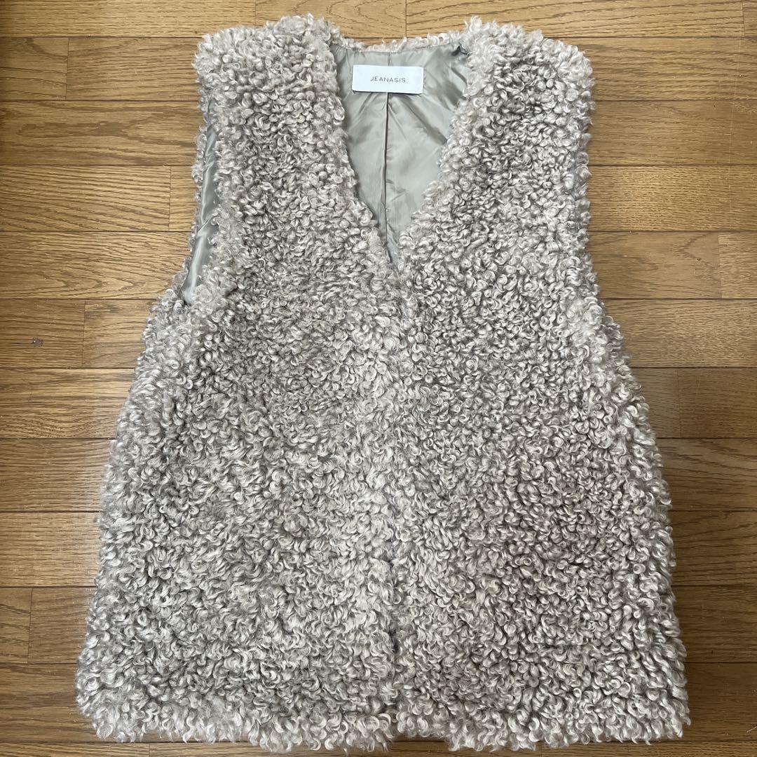 JEANASIS ベージュ ノースリーブベスト