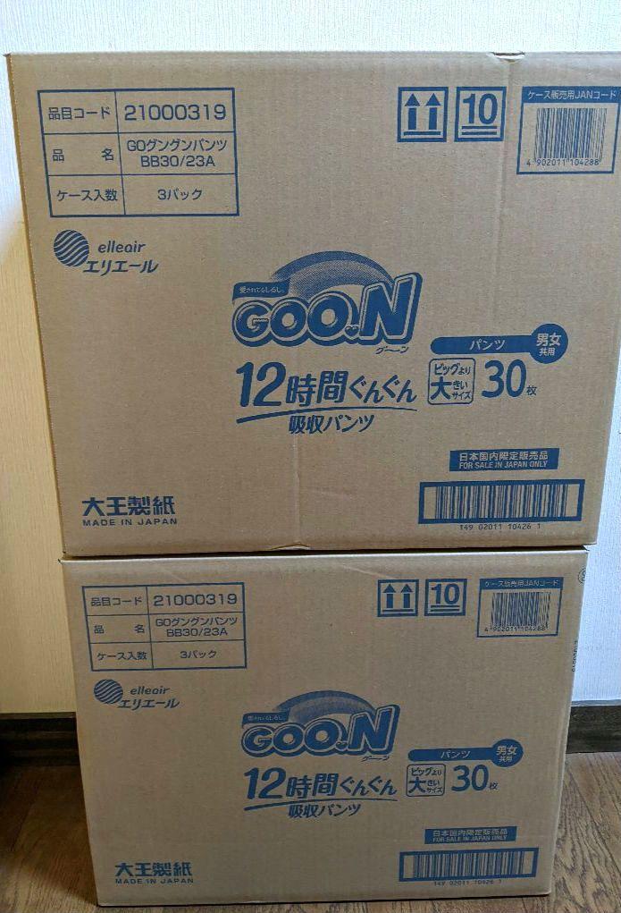 GOON グーン 12時間ぐんぐん吸収パンツ 30枚入り× 6袋