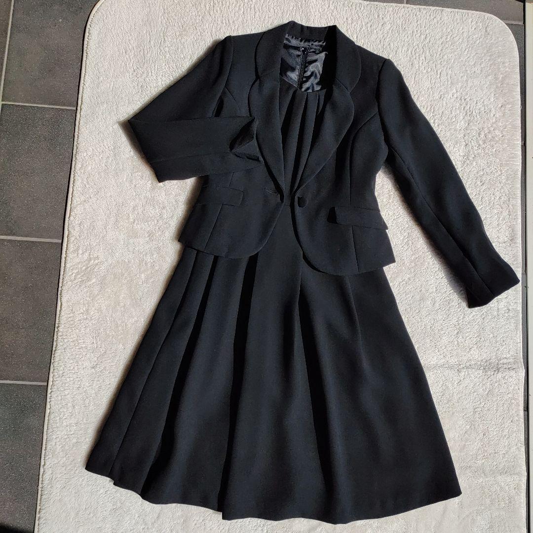 テーラードジャケット ブラックスカートスーツ（スカーフ付き）Size 7美品 5,180円