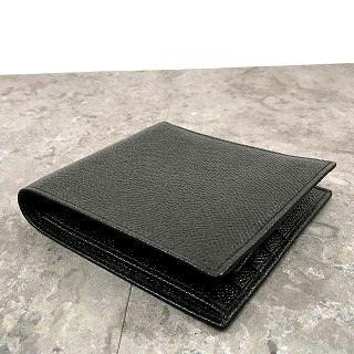 送料込み！ 未使用品 BVLGARI 二つ折り財布 ブラック レザー 28