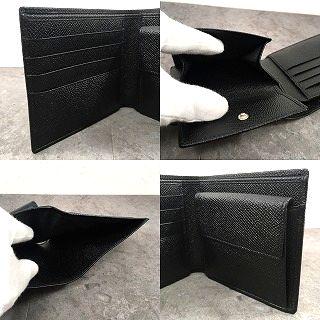 送料込み！ 未使用品 BVLGARI 二つ折り財布 ブラック レザー 28