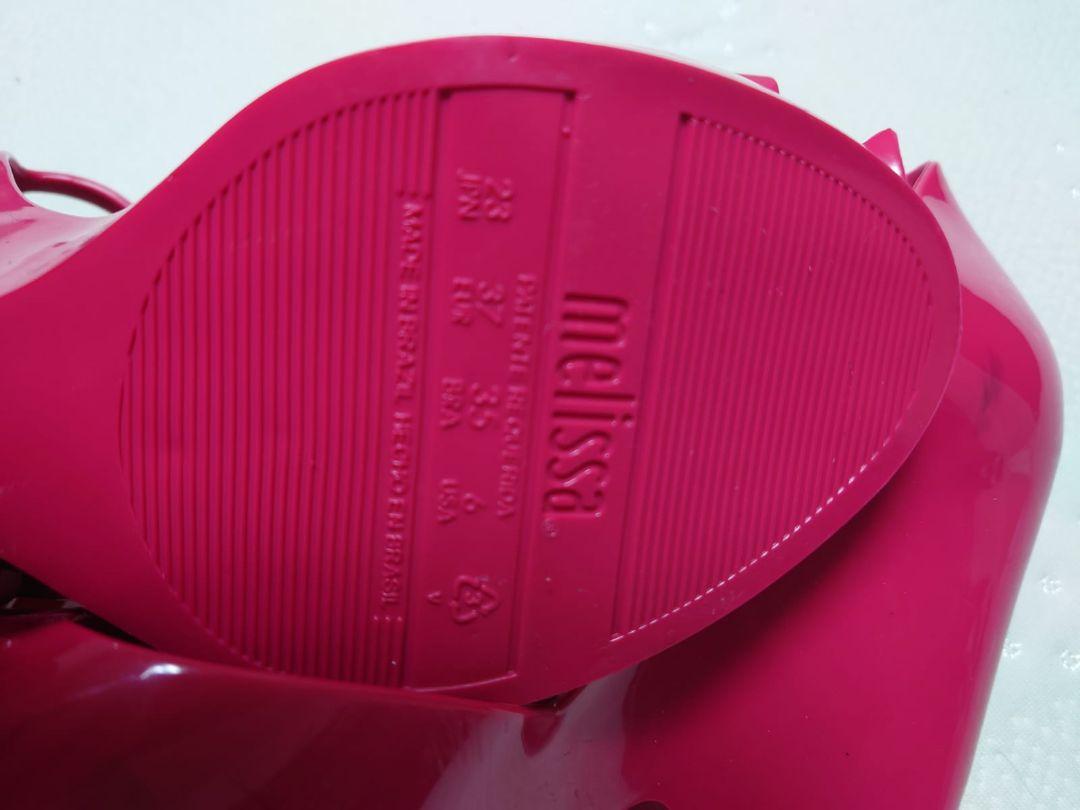 melissa ピンク リボン オープントゥ サンダル サンダル