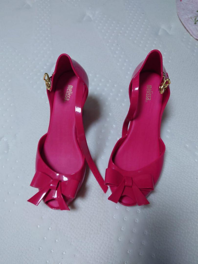 melissa ピンク オープントゥ サンダル melissa ピンク リボン オープントゥ サンダル サンダル