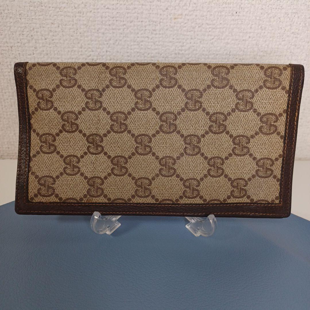 ✨美品✨GUCCI✨グッチGG 二つ折り財布 ベージュ キャンバス