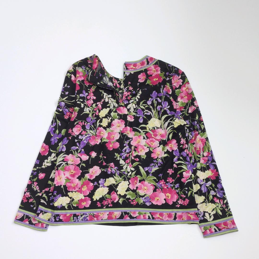 レオナール 総花柄 シルク ウール 長袖 カットソー L - メルカリ