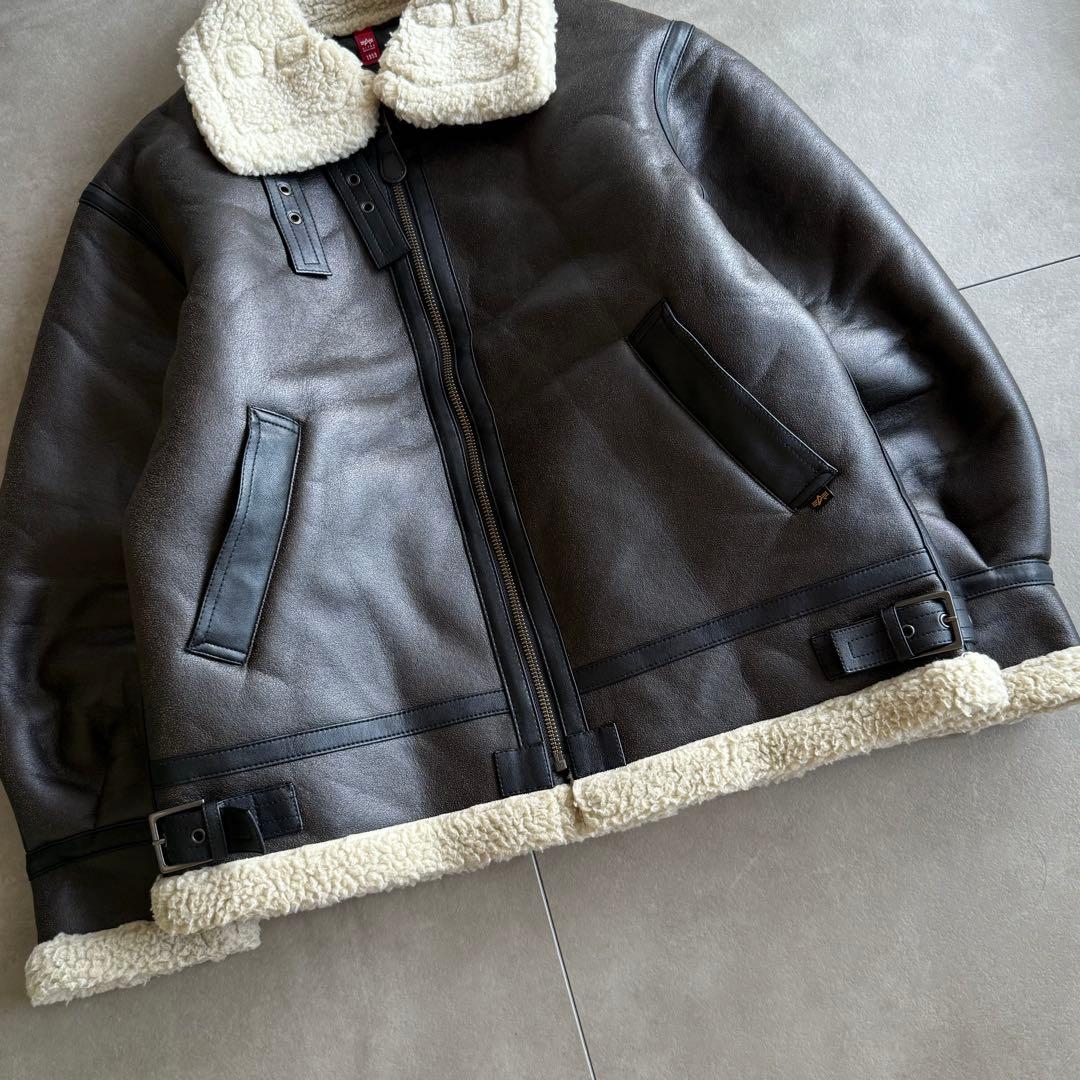 B-3フライトジャケット フェイクムートンMM