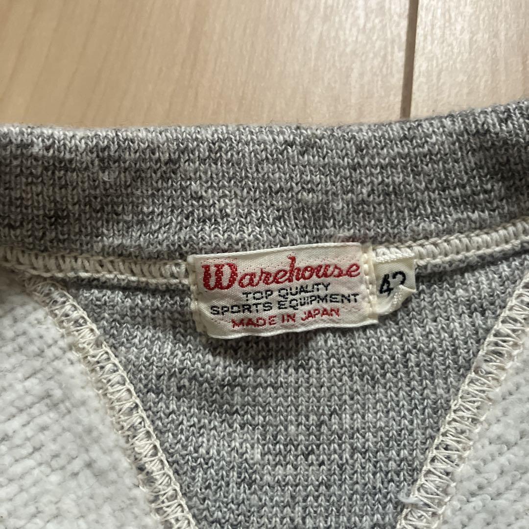 WAREHOUSE 美品 染み込み 両V スウェット 両面 42 XL グレー