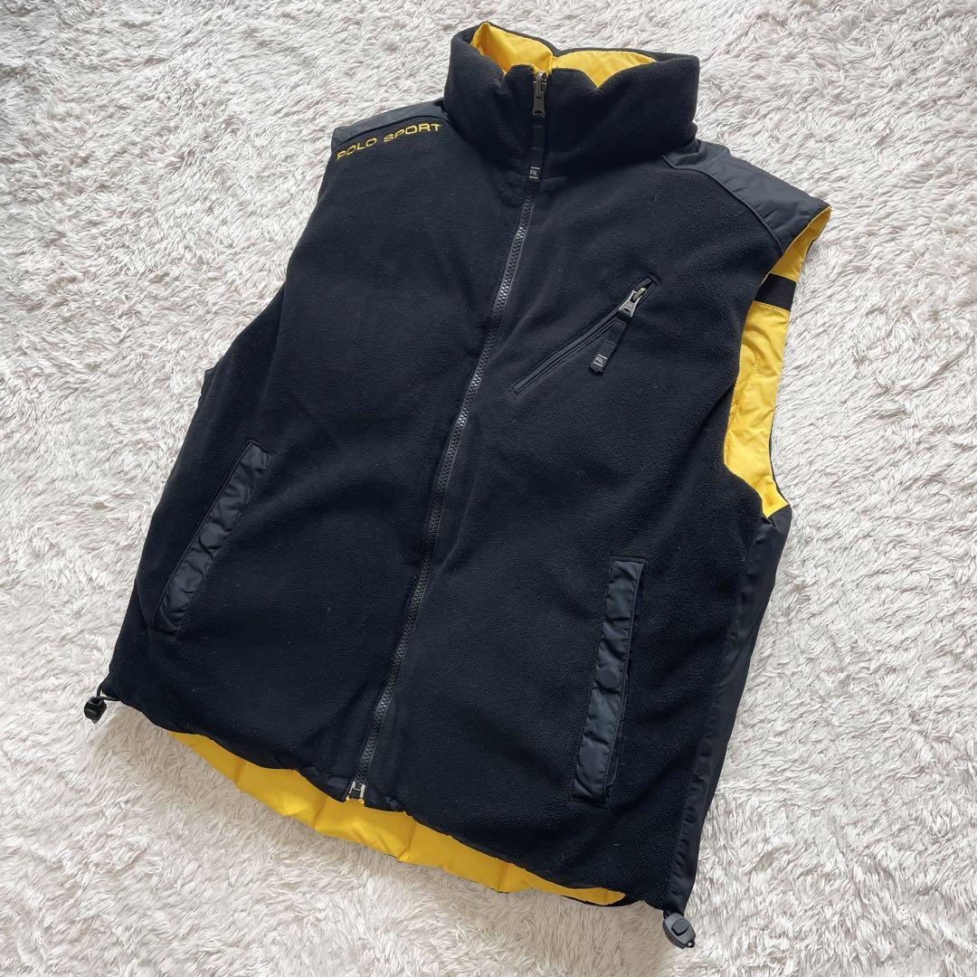 極美品 90s POLO SPORT リバーシブルダウンベスト L