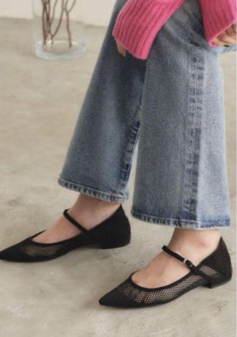 楽天市場】le talon ポインテッドサシメッシュフラットの通販