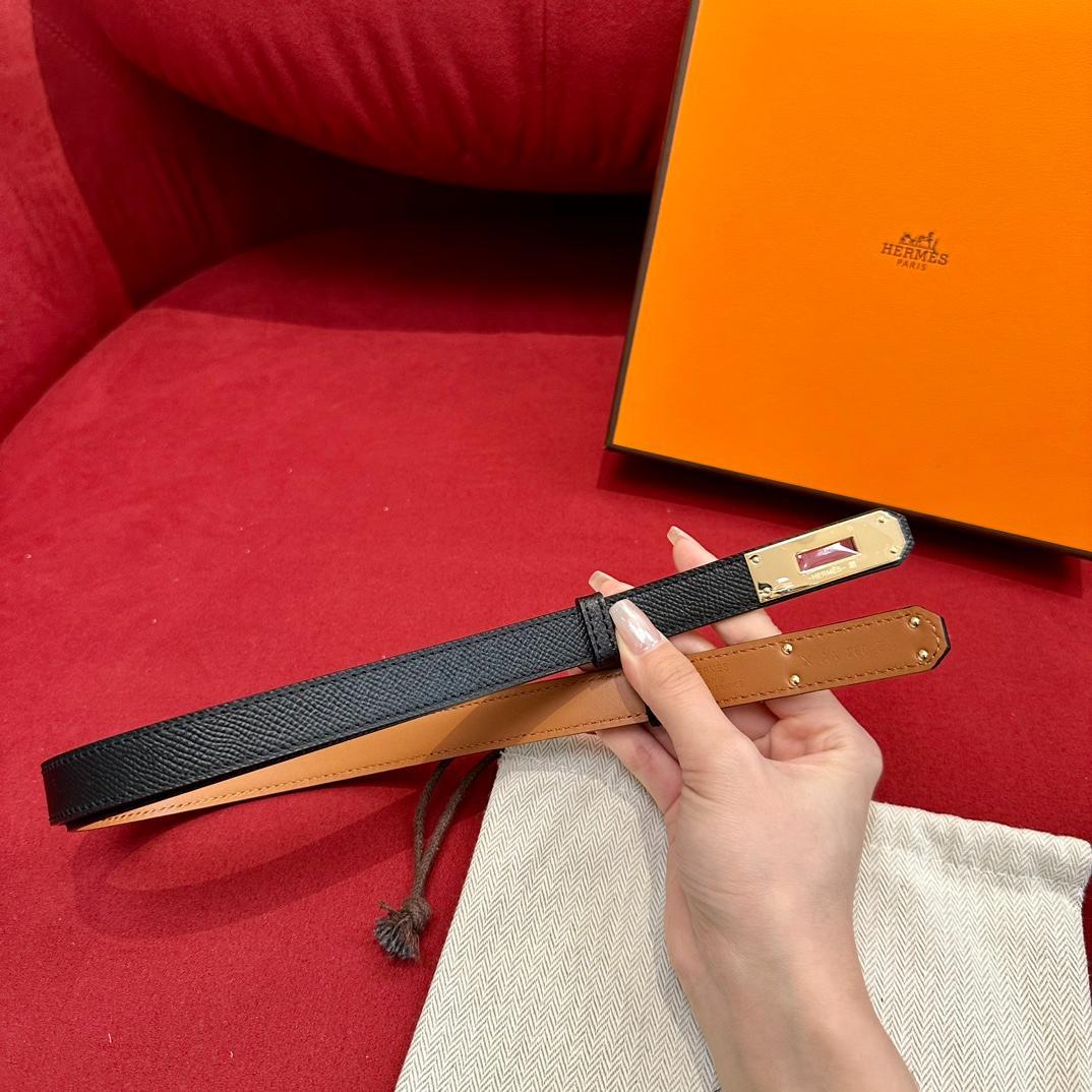 美品 Hermes エルメス kelly ベルト 黒