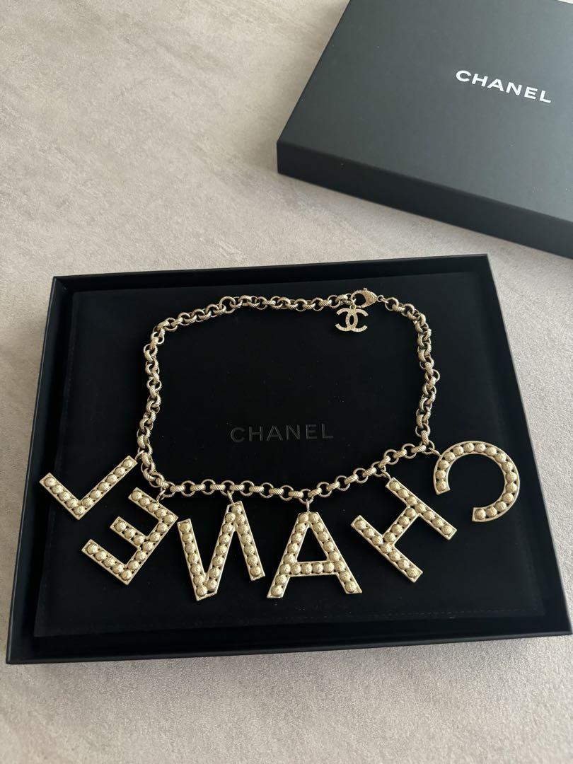 シャネル CHANEL ラインストーン チョーカー ネックレス AB1362箱付