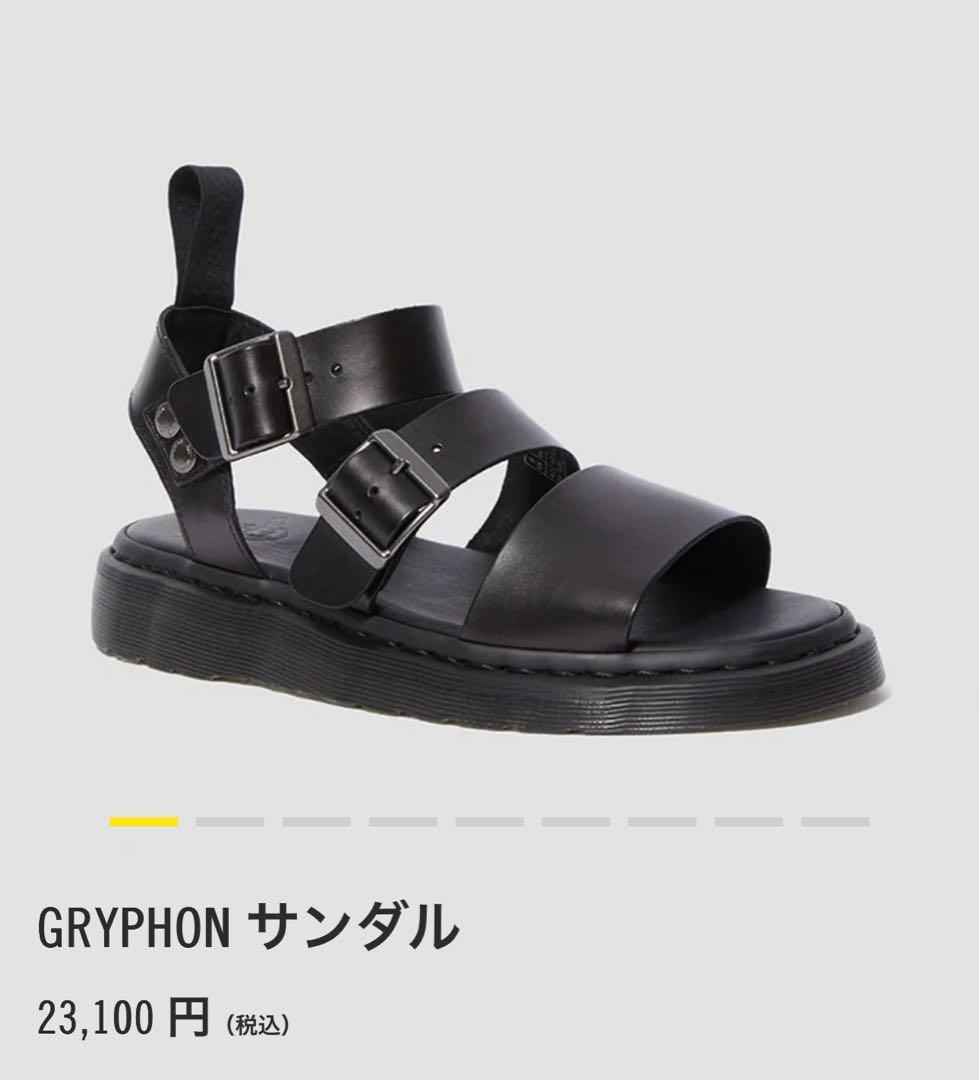 新品 Dr.Martin レザーサンダル GRYPHON 定価2.3万円 黒 新品 Dr.Martin レザーサンダル GRYPHON 定価2.3万円 黒