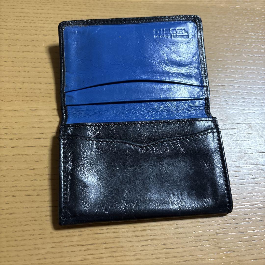 DIESEL 黒 レザー 名刺入れ - メルカリ