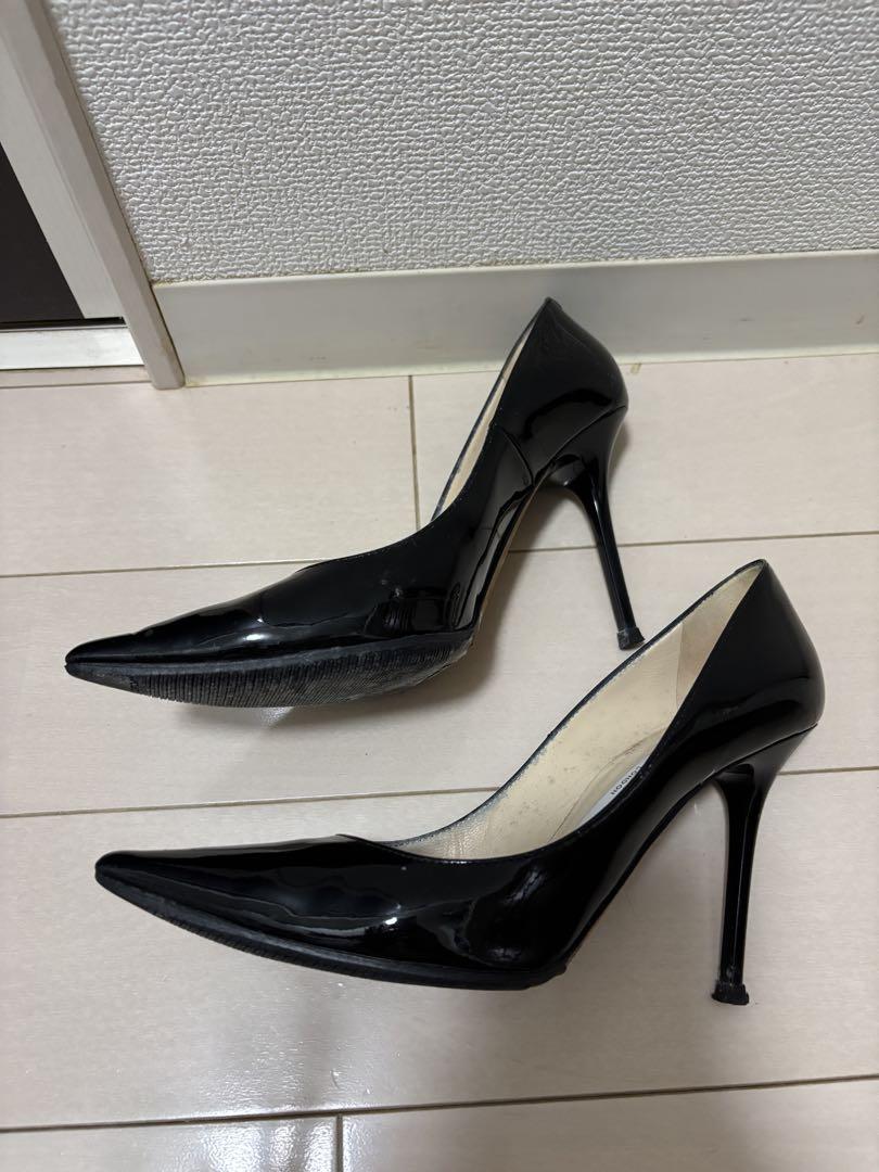 人気定番 JIMMY CHOO ブラックハイヒール 36 1/2（23.5cm） 靴