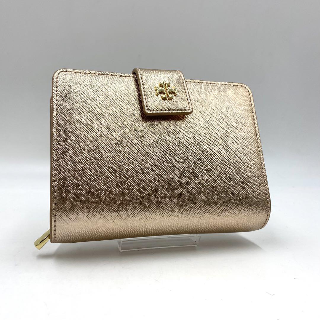 TORY BURCH トリーバーチ　財布　ウォレット　レザー　ピンクゴールド系