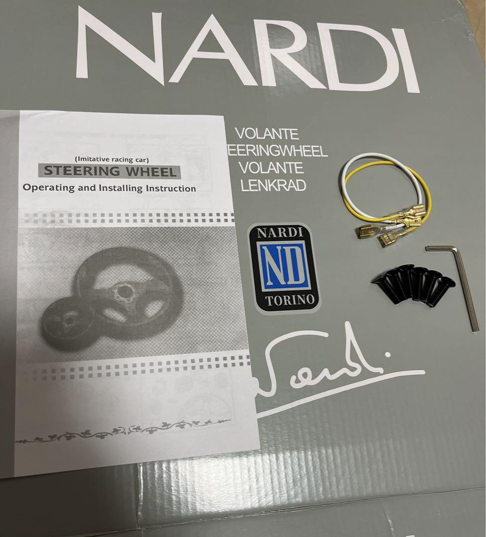 NARDI ナルディ風 ステアリング クラシック ウッド調 ポリッシュ ブラウン