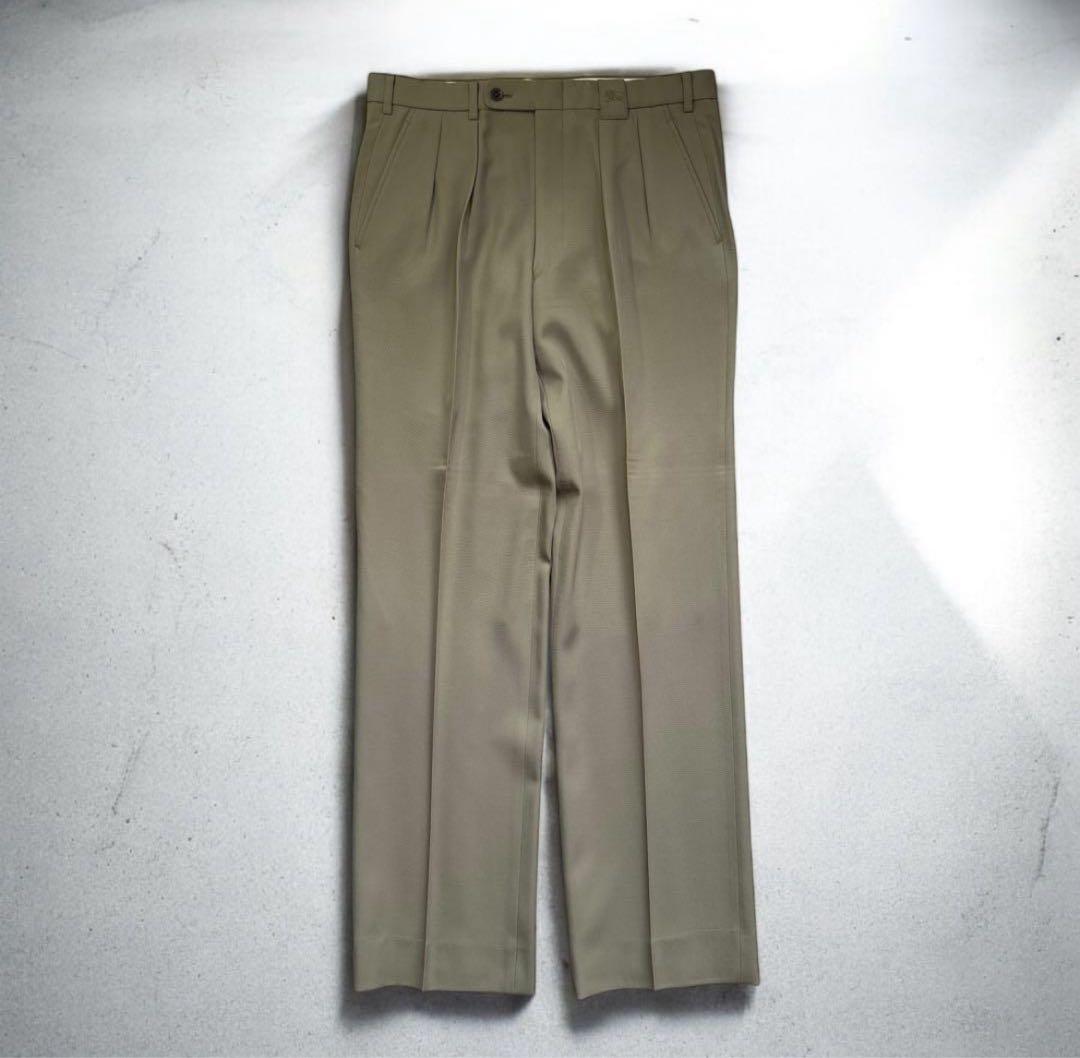 バーバーリーの銘品ウールギャバスラックスL BURBERRY