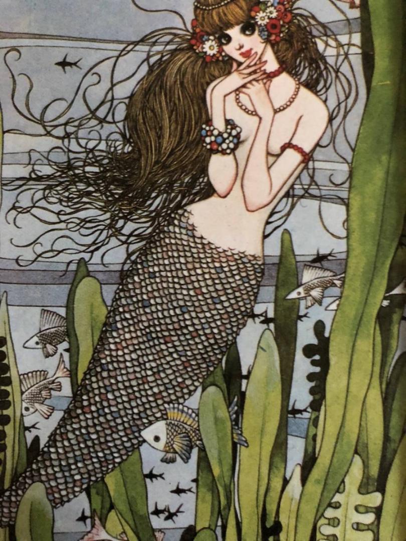 昭和レトロ、中原淳一、【星月夜】、年代物・希少画集画 、新品高級額 額装付 Amazon.co.jp: レトロ、中原淳一、52年制作、年代物 な画集画