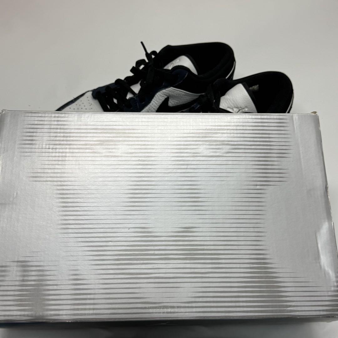 美品！AIR JORDAN 1 RETRO LOW NAVY スウェード 生地 靴