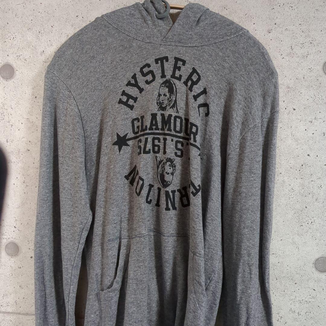 HYSTERIC GLAMOUR フード付きパーカー グレー HYSTERIC GLAMOUR genzai Zip Hoodie – YZ