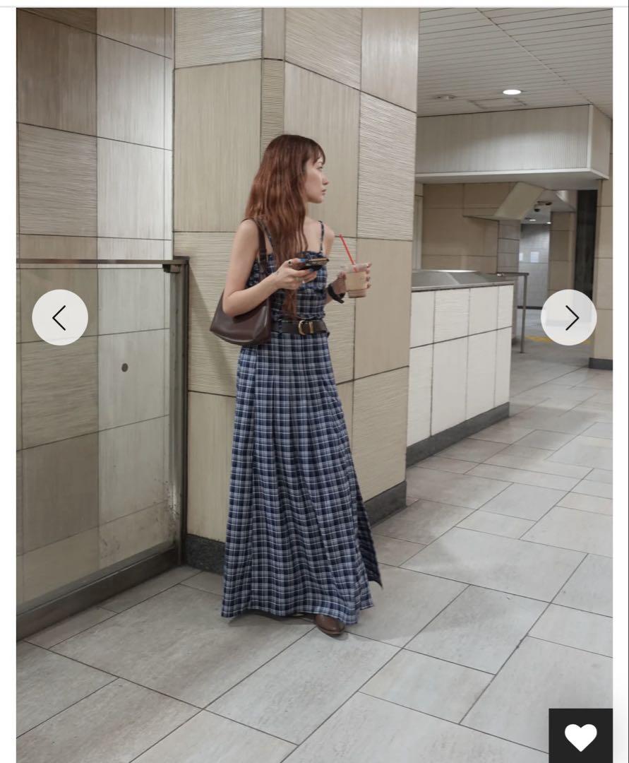 TEENBOOP 新品未使用品 チェックスリットボタンスカート navy