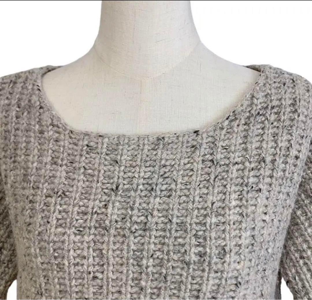 NATURAL LAUNDRY グレー ミックス ニット ナチュラルランドリー