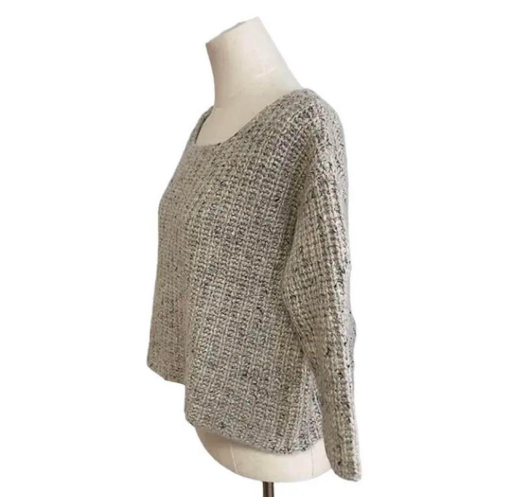 NATURAL LAUNDRY グレー ミックス ニット ナチュラルランドリー