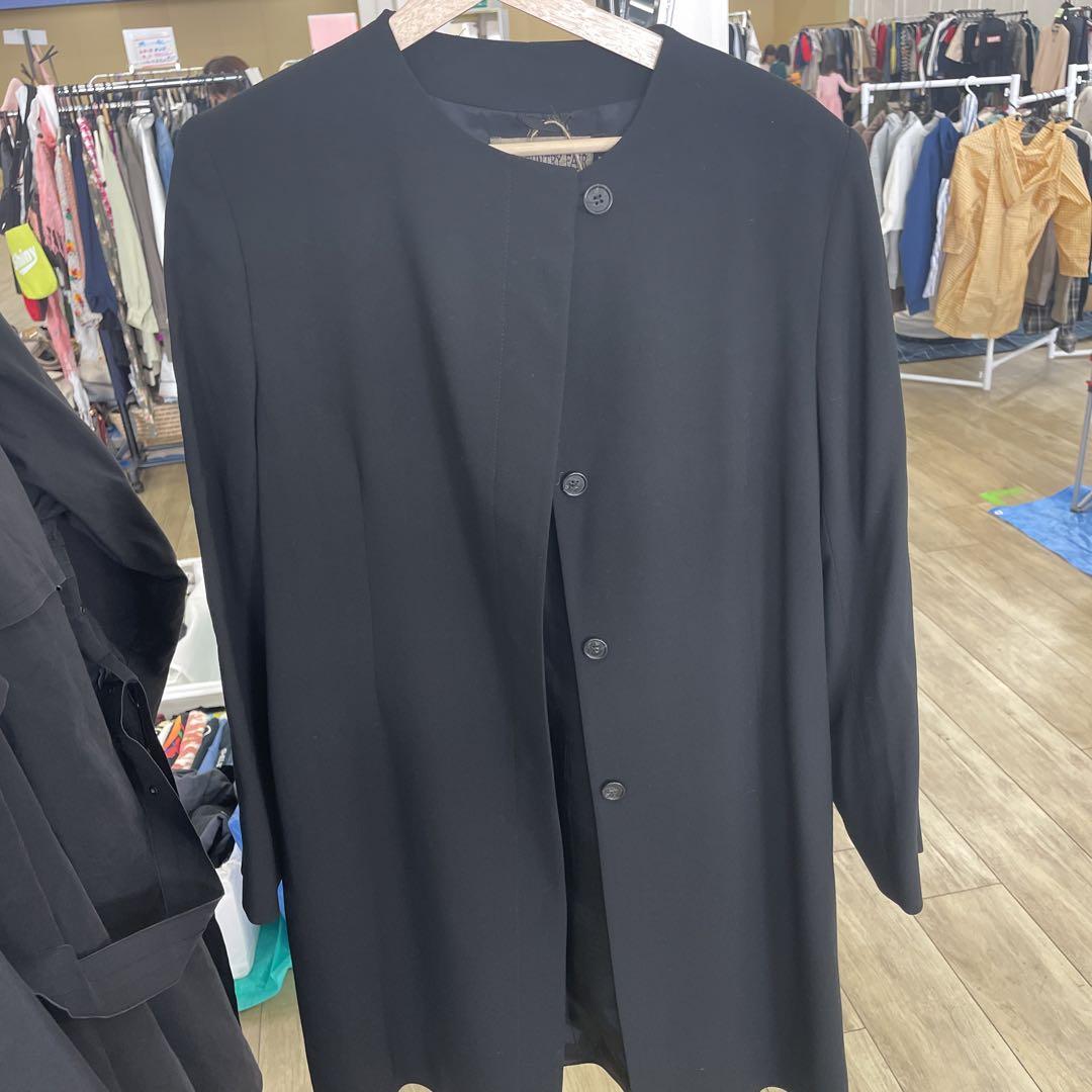 古着　ヴィンテージアメリカ製　ノーカラーコート　モード