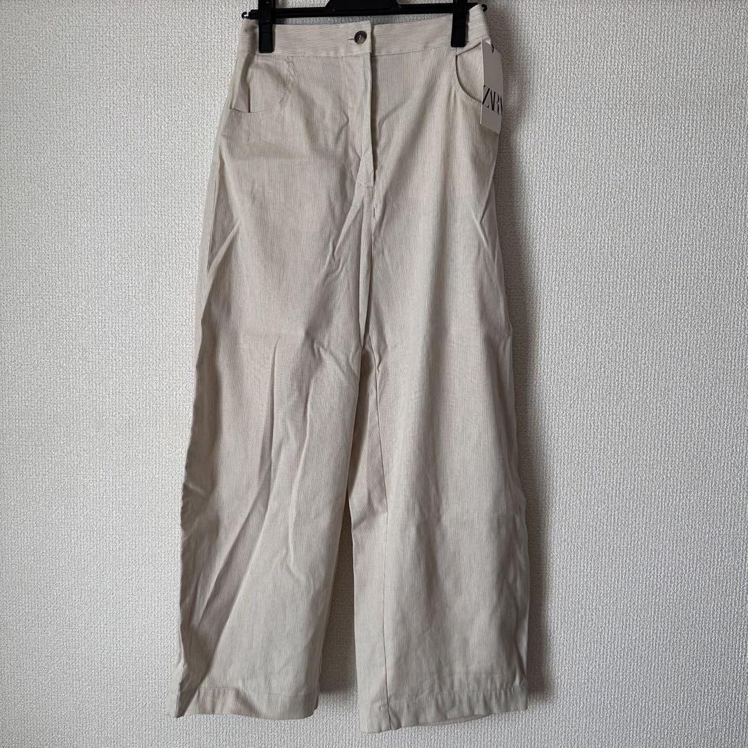 ZARA ストライプ柄バルーンパンツ ZW COLLECTION - メルカリ