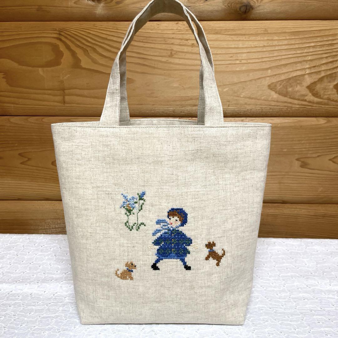 クロスステッチ 完成品 トートバッグ サモイロフ オーダー51