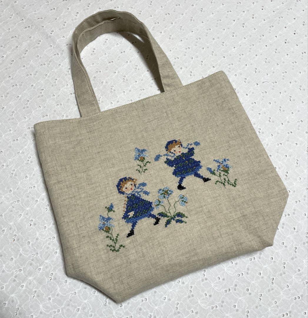クロスステッチ 完成品 トートバッグ サモイロフ オーダー51