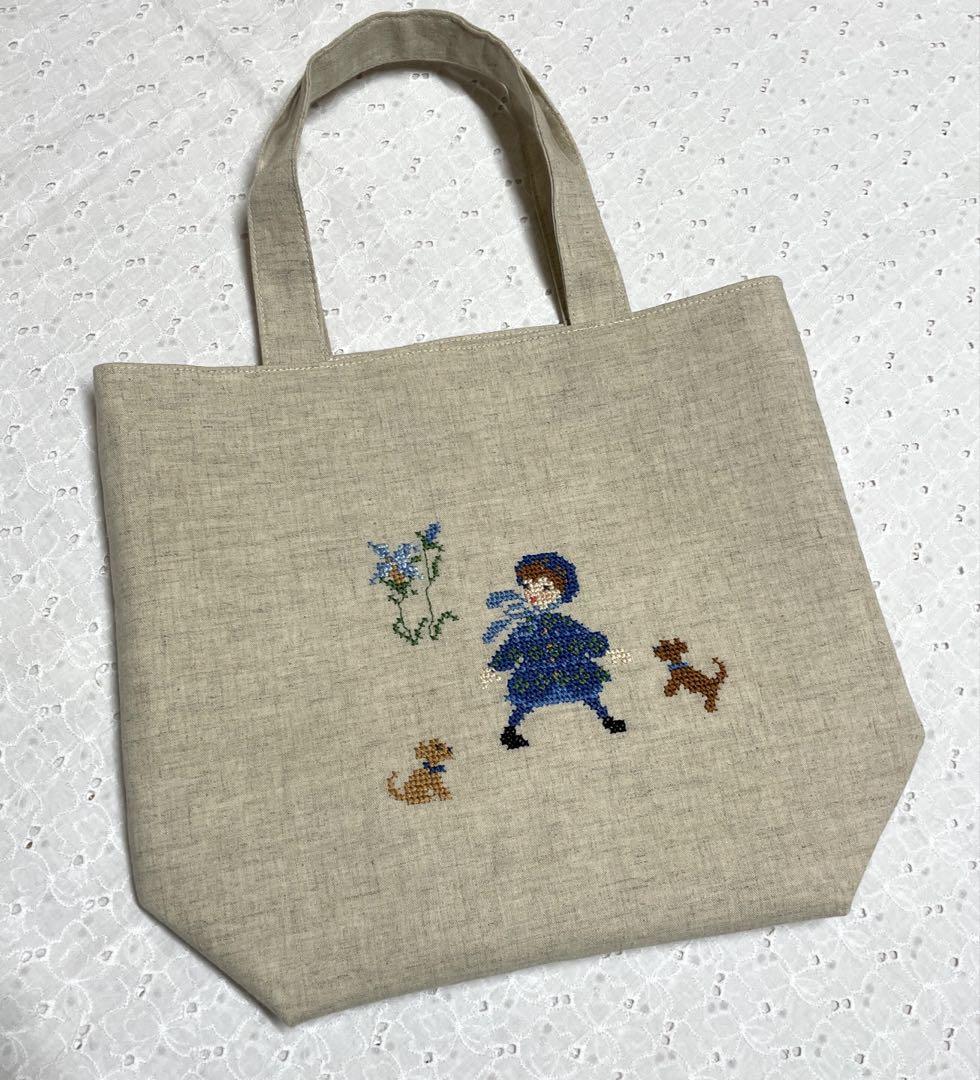 クロスステッチ 完成品 トートバッグ サモイロフ オーダー51
