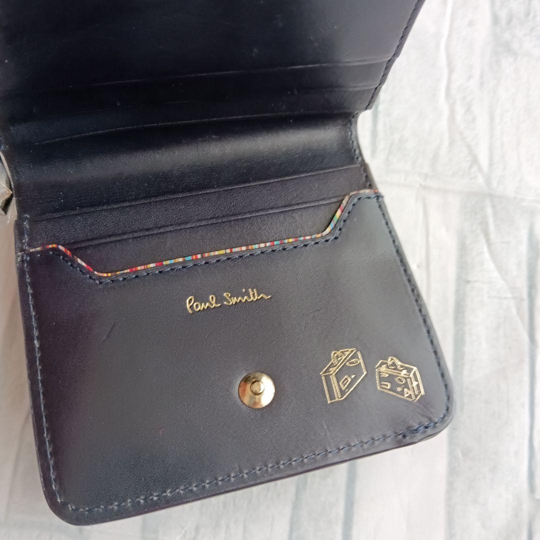 PaulSmith ポールスミス 二つ折り財布 濃紺 ネイビー BPS524