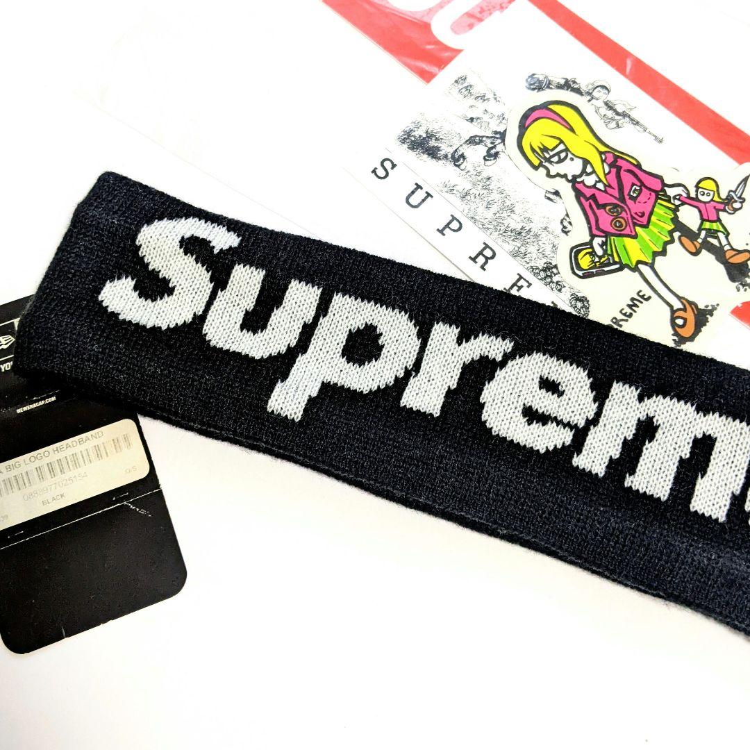 SUPREME シュプリーム 美品 ヘアバンド 黒 ブラック 2014 正規品ニットキャップ/ビーニー