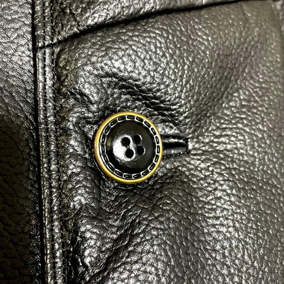 希少!LANVIN ランバン レザーコート 総柄裏地入り 上質 羊革 希少!LANVIN ランバン レザーコート 総柄裏地入り 上質 羊革