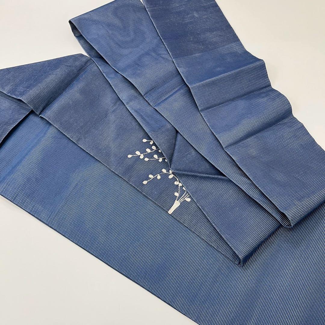 名古屋帯 駒刺繍 青海波 素敵なデザイン 九寸 正絹 着物 RO-3169