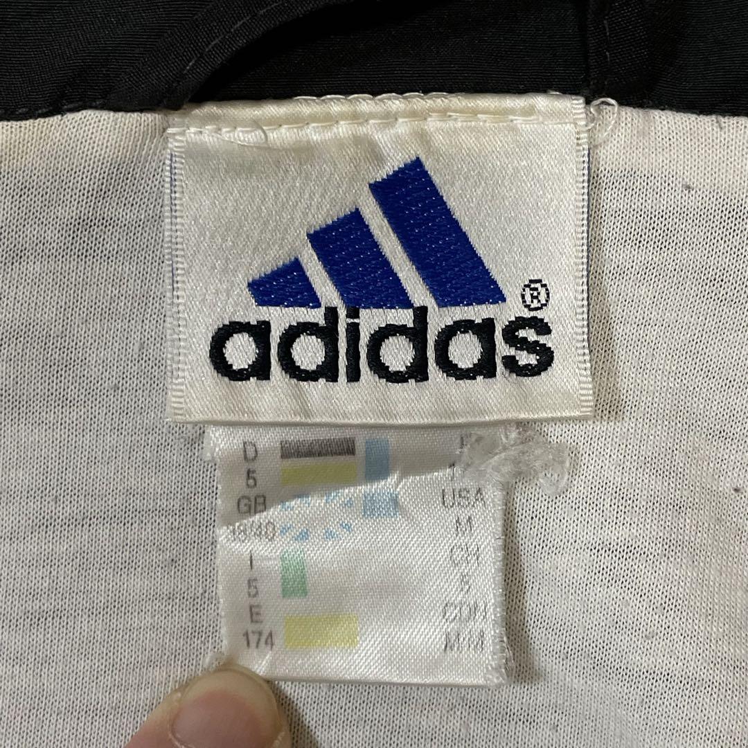 【f2467】90sアディダスadidasナイロンジャケットターコイズグリーン
