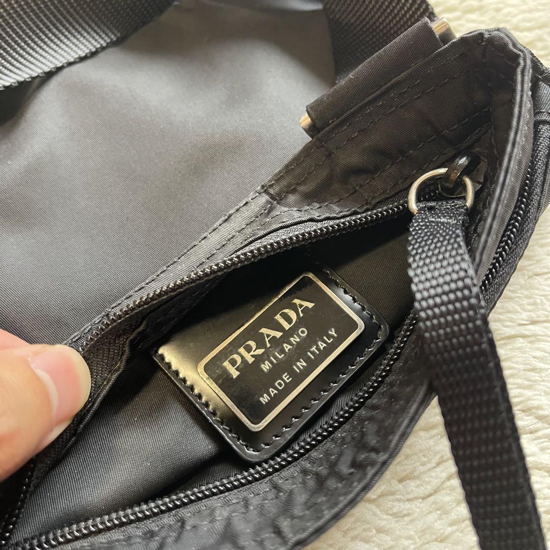 希少　PRADA プラダ 三角ロゴ プレート ナイロン ミニ ショルダーバッグ