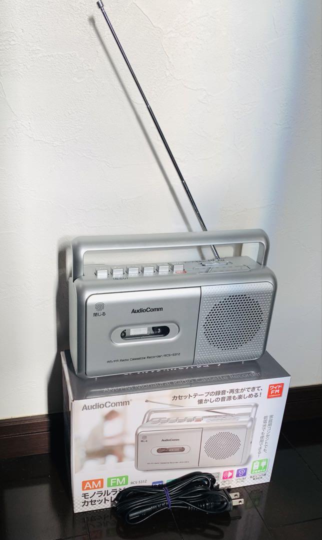 AudioComm AM/FMラジオ カセットレコーダー(ジャンク品)