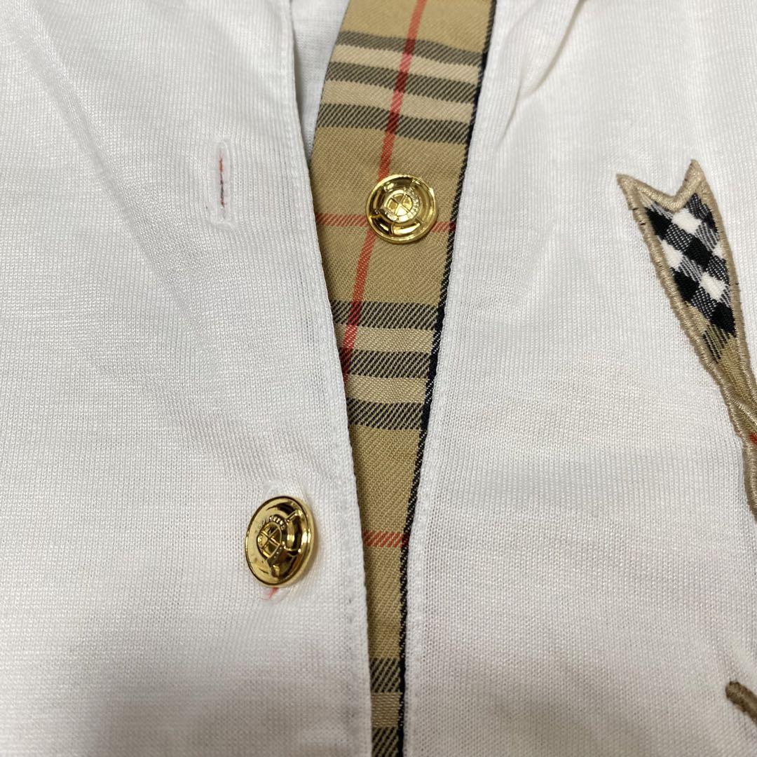 希少デザイン 90s BURBERRY バーバリー 長袖ポロシャツ ノバチェック