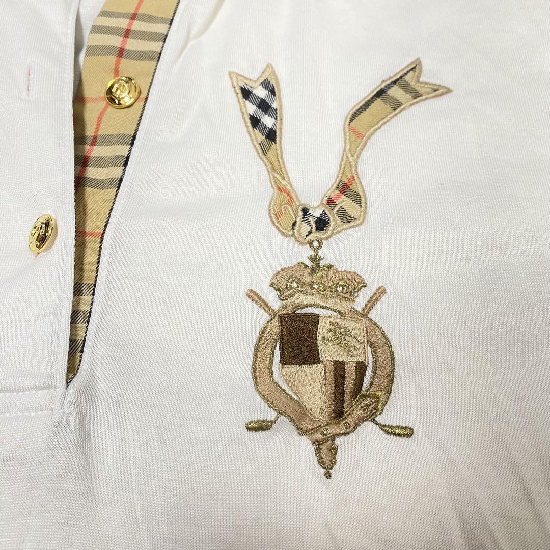 希少デザイン 90s BURBERRY バーバリー 長袖ポロシャツ ノバチェック