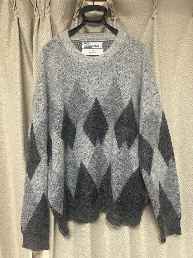 DAIRIKU Argyle Mohair Pullover Knit 画像1
