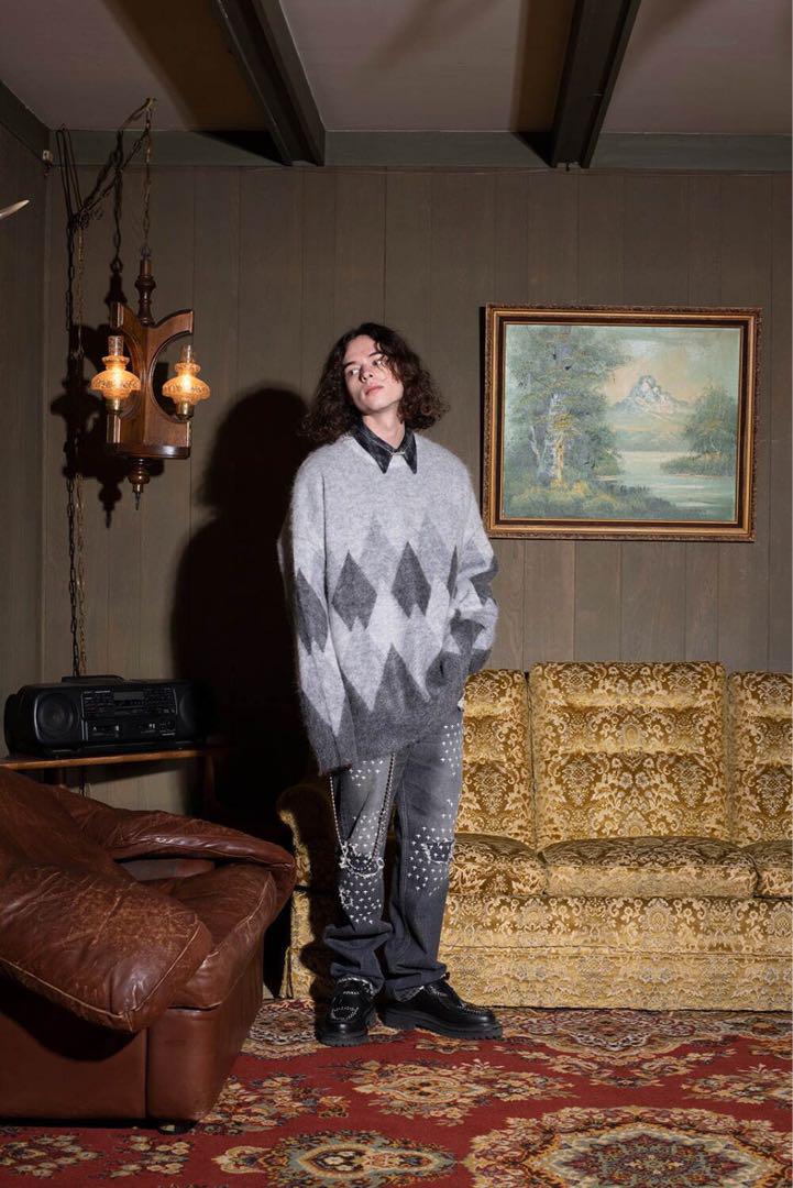 DAIRIKU Argyle Mohair Pullover Knit 画像3
